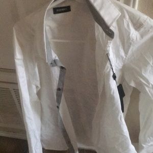 Antony Morato White Stretch Popin shirt